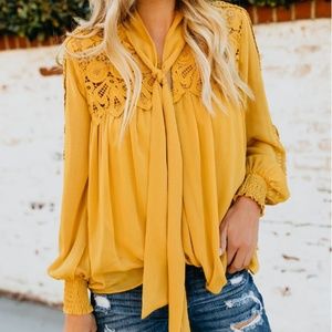 Lace Peasant Blouse
